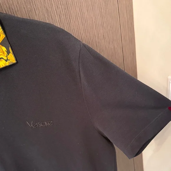 Versace Classic Black Polo Shirt brand NEW Large - Picture 7 of 16